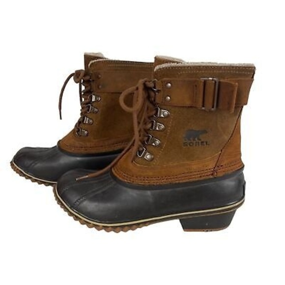 Sorel Winter Fancy Lace II Boot Water Proof Rubber Leather Women Size 6.5‎ - Picture 2 of 16